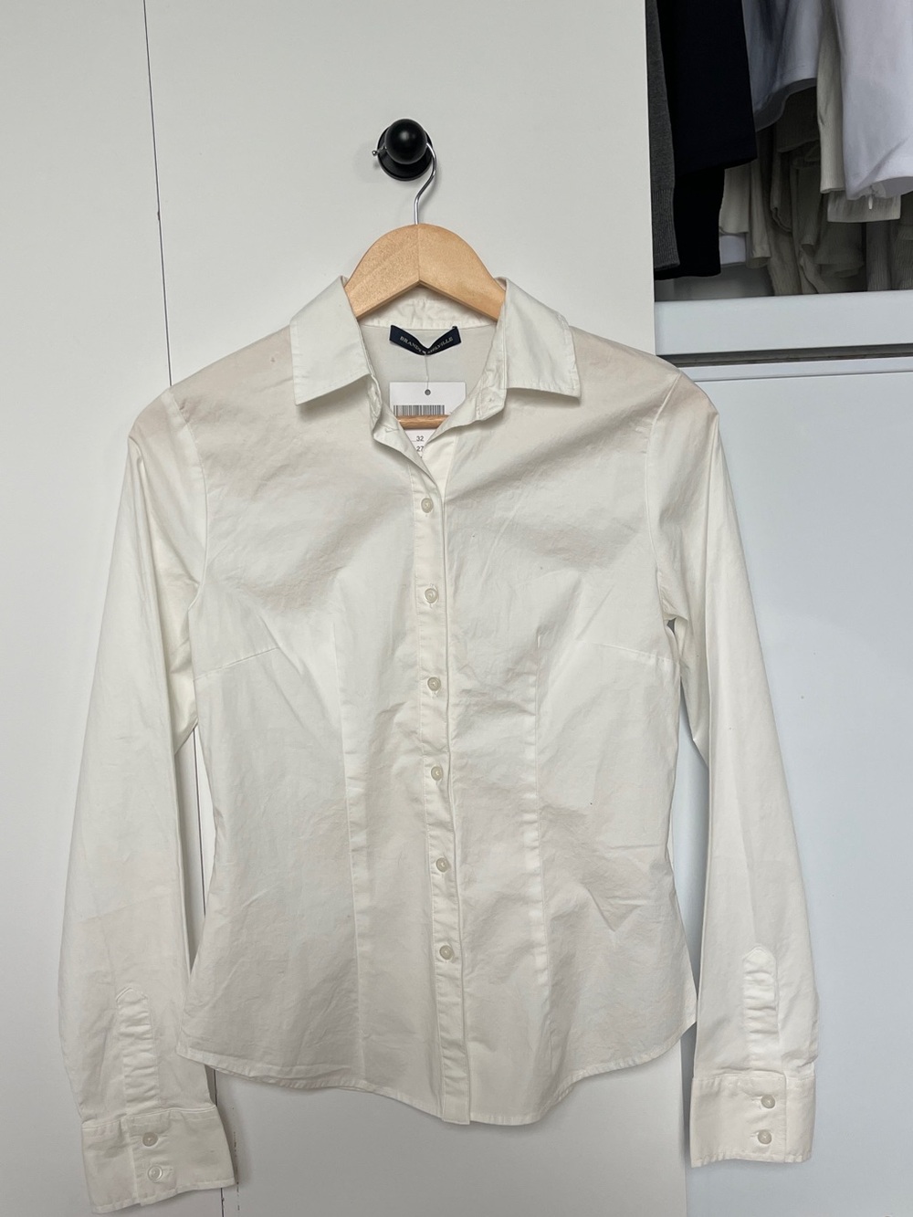 Brandy Melville Cream Button-Front Dress Shirt